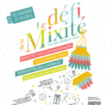 Affiche du Défi de la Mixité 2025. L'événement ludique pour les élèves de collège et de lycée du Maine-et-Loire et leurs proches. Conçu par FACE Maine-et-Loire. Du 10 mars au 11 avril 2025. Boostez vos connaissances, challengez-vous, remportez des cadeaux, découvrez des métiers.